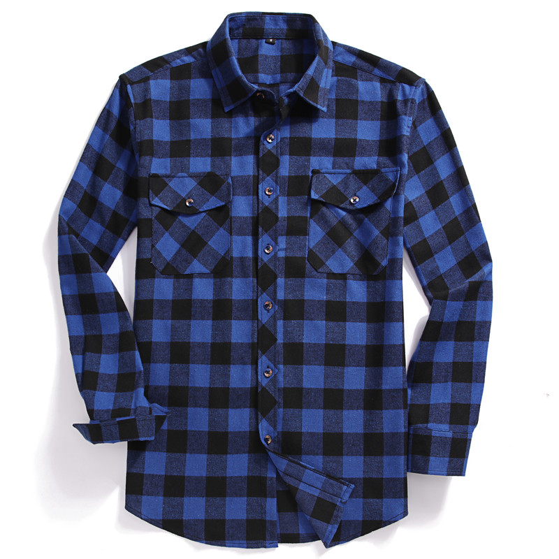 Fall Men's Long-Sleeved Casual - Flannel Shirt Lined review and price