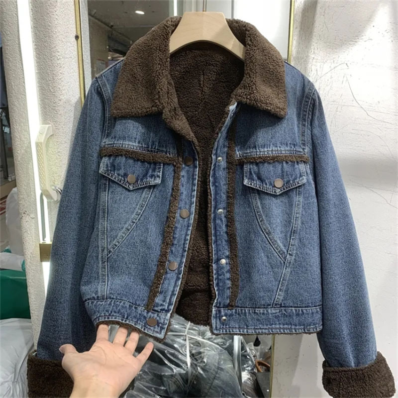 Thickened Denim Winter Coat Co - Down Jacket Packable review and price